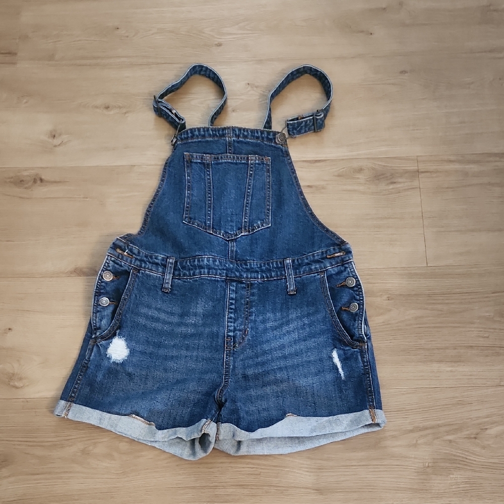 Old Navy Dark Blue Denim Short Overalls